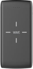 Akupank Wave QiPower, 10 000 mAh, must hind ja info | Akupangad | hansapost.ee