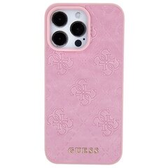 Guess GUHCP15LP4EPMP iPhone 15 Pro 6.1" różowy|pink hardcase Leather 4G Stamped цена и информация | Чехлы для телефонов | hansapost.ee