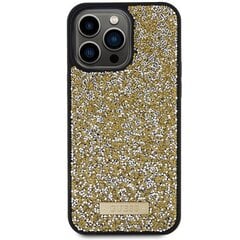 Guess GUHCP15LPFGSBSD iPhone 15 Pro 6.1" żółty|yellow hardcase Rhinestone Metal Logo цена и информация | Чехлы для телефонов | hansapost.ee