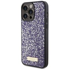 Guess GUHCP15LPFGSBSP iPhone 15 Pro 6.1" fioletowy|purple hardcase Rhinestone Metal Logo цена и информация | CG Mobile Телефоны и аксессуары | hansapost.ee