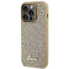 Guess GUHCP15LPMSDGSD iPhone 15 Pro 6.1" złoty|gold hardcase Disco Metal Script цена и информация | Чехлы для телефонов | hansapost.ee