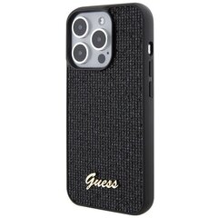 Guess GUHCP15LPMSDGSK iPhone 15 Pro 6.1" czarny|black hardcase Disco Metal Script цена и информация | CG Mobile Телефоны и аксессуары | hansapost.ee