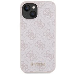 Guess GUHCP15SG4GFPI iPhone 15 6.1" różowy|pink hard case 4G Metal Gold Logo цена и информация | CG Mobile Мобильные телефоны, Фото и Видео | hansapost.ee