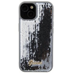 Guess GUHCP15SPSFDGSS iPhone 15 6.1" srebrny|silver hardcase Sequin Script Metal цена и информация | Чехлы для телефонов | hansapost.ee