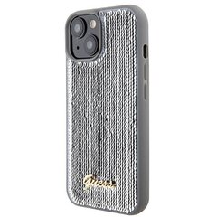 Guess GUHCP15SPSFDGSS iPhone 15 6.1" srebrny|silver hardcase Sequin Script Metal цена и информация | Чехлы для телефонов | hansapost.ee
