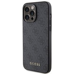 Guess GUHCP15XG4GFGR iPhone 15 Pro Max 6.7" szary|grey hard case 4G Metal Gold Logo цена и информация | Чехлы для телефонов | hansapost.ee