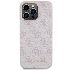 Guess GUHCP15XG4GFPI iPhone 15 Pro Max 6.7" różowy|pink hard case 4G Metal Gold Logo цена и информация | Чехлы для телефонов | hansapost.ee