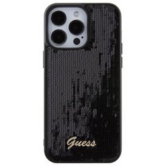 Guess GUHCP15XPSFDGSK iPhone 15 Pro Max 6.7" czarny|black hardcase Sequin Script Metal цена и информация | Чехлы для телефонов | hansapost.ee