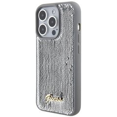 Guess GUHCP15XPSFDGSS iPhone 15 Pro Max 6.7" srebrny|silver hardcase Sequin Script Metal цена и информация | Чехлы для телефонов | hansapost.ee
