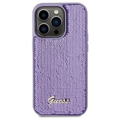 Guess GUHCP15XPSFDGSU iPhone 15 Pro Max 6.7" fioletowy|purple hardcase Sequin Script Metal цена и информация | Чехлы для телефонов | hansapost.ee