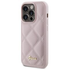 Guess GUHCP15XPSQSQSP iPhone 15 Pro Max 6.7" różowy|pink hardcase Quilted Metal Logo цена и информация | Чехлы для телефонов | hansapost.ee