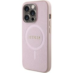 Guess GUHMP15LPSAHMCP iPhone 15 Pro 6.1" różowy|pink hardcase Saffiano MagSafe цена и информация | CG Mobile Телефоны и аксессуары | hansapost.ee