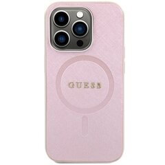 Guess GUHMP15LPSAHMCP iPhone 15 Pro 6.1" różowy|pink hardcase Saffiano MagSafe цена и информация | CG Mobile Мобильные телефоны, Фото и Видео | hansapost.ee