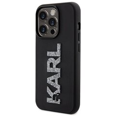 Karl Lagerfeld KLHCP15L3DMBKCK iPhone 15 Pro 6.1" czarny|black hardcase 3D Rubber Glitter Logo цена и информация | Чехлы для телефонов | hansapost.ee