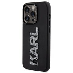 Karl Lagerfeld KLHCP15X3DMBKCK iPhone 15 Pro Max 6.7" czarny|black hardcase 3D Rubber Glitter Logo цена и информация | Чехлы для телефонов | hansapost.ee