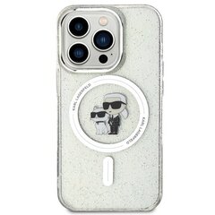 Karl Lagerfeld KLHMP15LHGKCNOT iPhone 15 Pro 6.1" transparent hardcase Karl&Choupette Glitter MagSafe цена и информация | Чехлы для телефонов | hansapost.ee