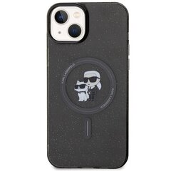 Karl Lagerfeld KLHMP15SHGKCNOK iPhone 15 6.1" czarny|black hardcase Karl&Choupette Glitter MagSafe цена и информация | CG Mobile Мобильные телефоны, Фото и Видео | hansapost.ee