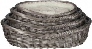 Плетеная корзина для собак Trixie, 80 см, серый цвет цена и информация | Дорожные принадлежности | hansapost.ee