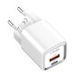 Wall charger LDNIO A2318C, USB + USB-C, PD + QC 3.0, 20W (white) hind ja info | Laadijad mobiiltelefonidele | hansapost.ee