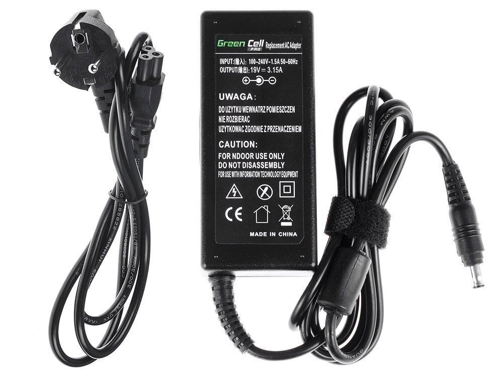 Green Cell 19V, 3.16A, 60W hind ja info | Sülearvuti laadijad | hansapost.ee