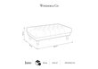 Tumba Windsor & Co Juno, 126x75x42 cm, beež/must hind ja info | Kott-toolid, tumbad, järid | hansapost.ee