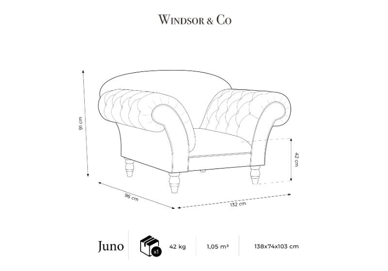 Tugitool Windsor & Co Juno, 132x96x91 cm, kollane/must hind ja info | Tugitoolid | hansapost.ee