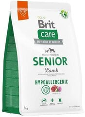 Brit Care Hypoallergenic Senior Lamb eakatele koertele koos lambalihaga, 3kg hind ja info | Koerte kuivtoit ja krõbinad | hansapost.ee