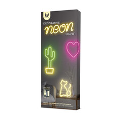 LED Neoon lamp VALK punane aku/USB hind ja info | Seinavalgustid | hansapost.ee