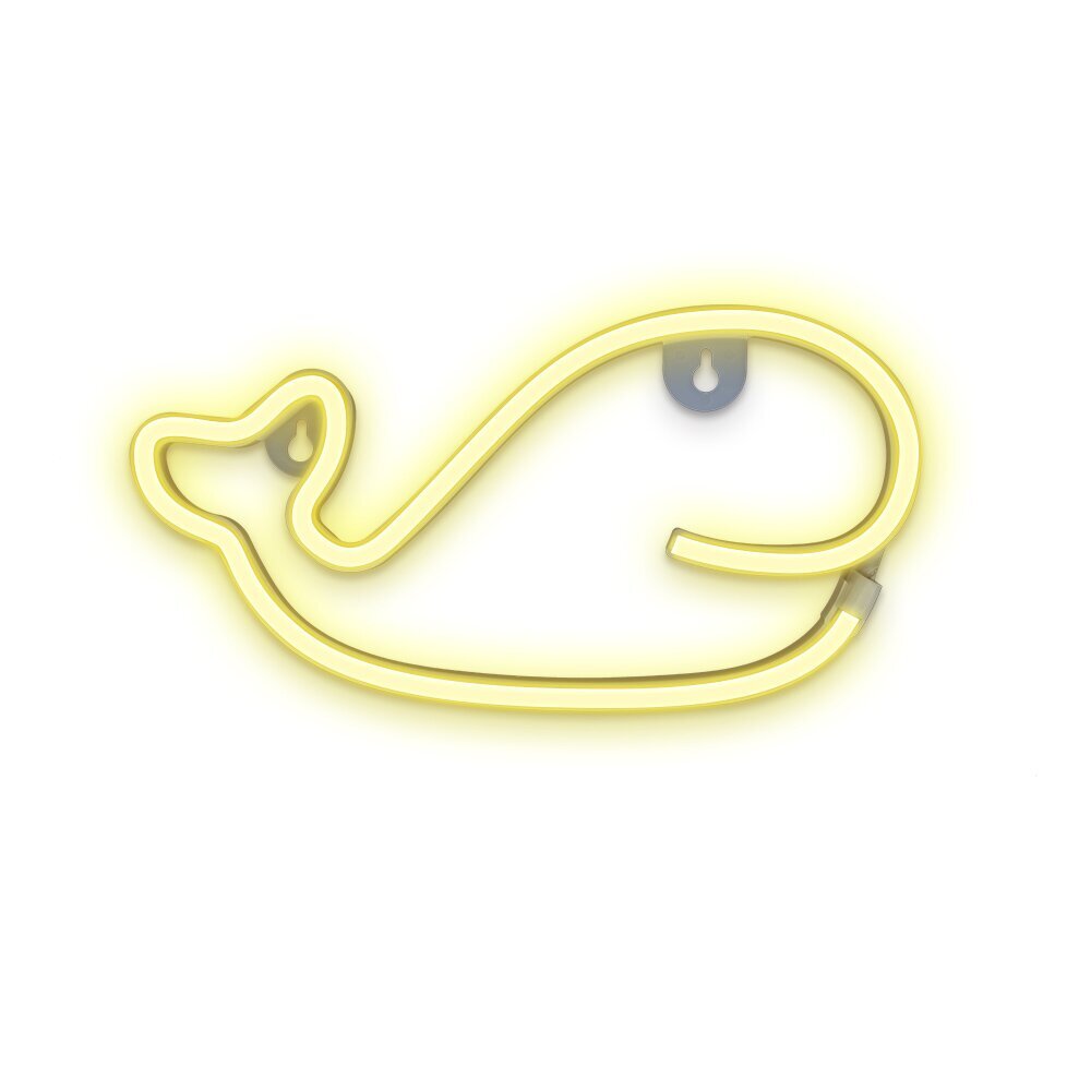 Neon LED kuju Whale hind ja info | Seinavalgustid | hansapost.ee