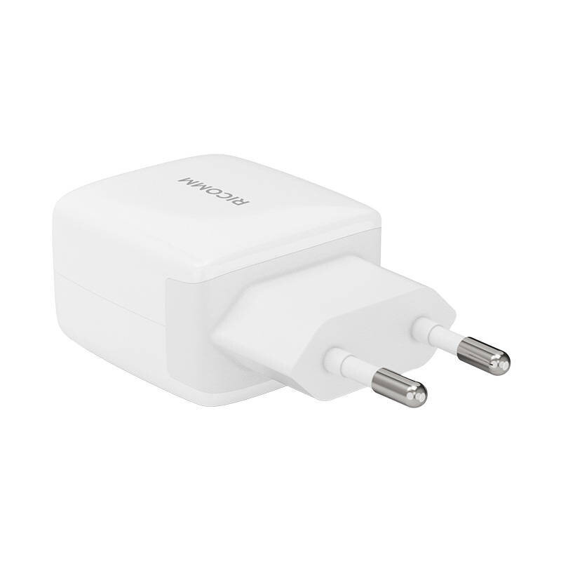 Ricomm seinalaadija 25W PD RC252 EU, 1xUSB-A, 1xUSB-C + 2.1m USB-C Cable hind ja info | Laadijad mobiiltelefonidele | hansapost.ee