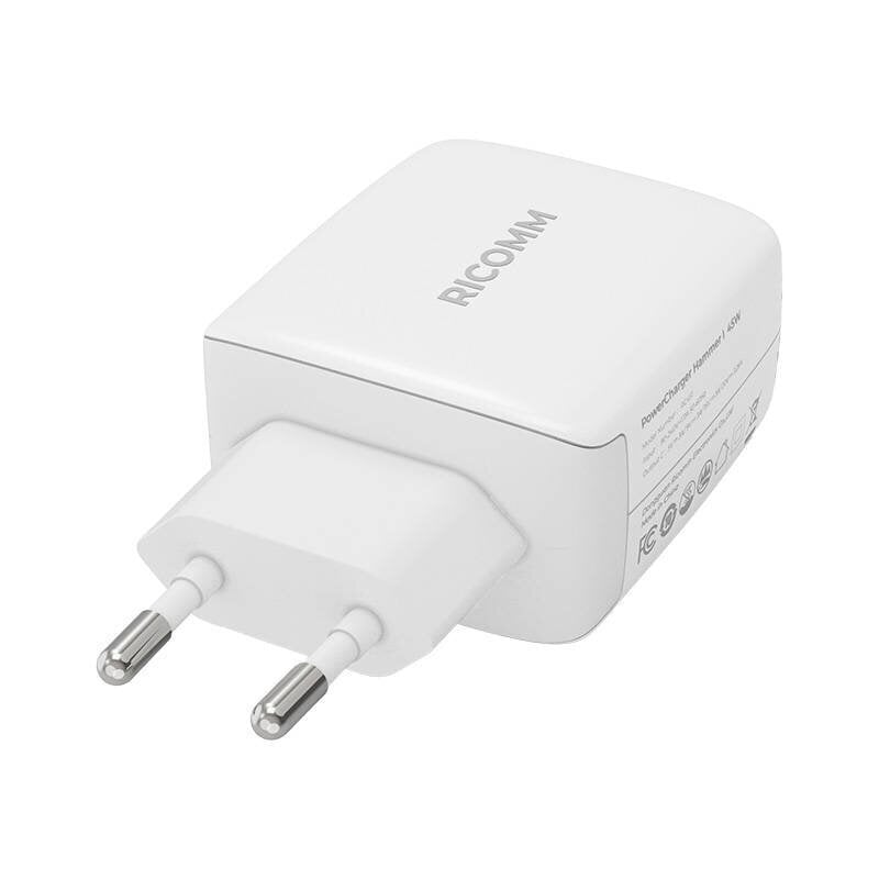 Ricomm seinalaadija 45W GaN RC451 EU, 1xUSB-C + 2.1m USB-C Cable цена и информация | Laadijad mobiiltelefonidele | hansapost.ee