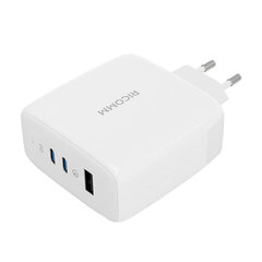 Ricomm seinalaadija 120W GaN RC1201 EU, 1xUSB-A, 2xUSB-C + 2.1m USB-C Cable цена и информация | Зарядные устройства для телефонов | hansapost.ee