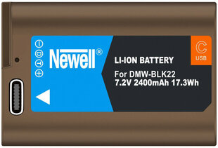 Newell aku Panasonic DMW-BLK22 USB-C hind ja info | Fotoaparaatide akud ja patareid | hansapost.ee
