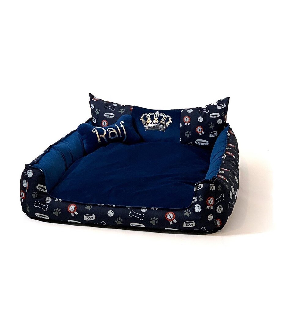 Koera magamisase GoGift Crown, erinevad suurused, sinine цена и информация | Pesad, asemed | hansapost.ee