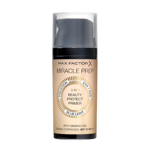 Meigipõhi max factor miracle prep 3in1 beauty protect primer spf30, 30ml hind ja info | Jumestuskreemid ja puudrid | hansapost.ee