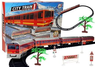 Elektrirong rööbastega „City Train“, 33 osa цена и информация | Игрушки для мальчиков | hansapost.ee