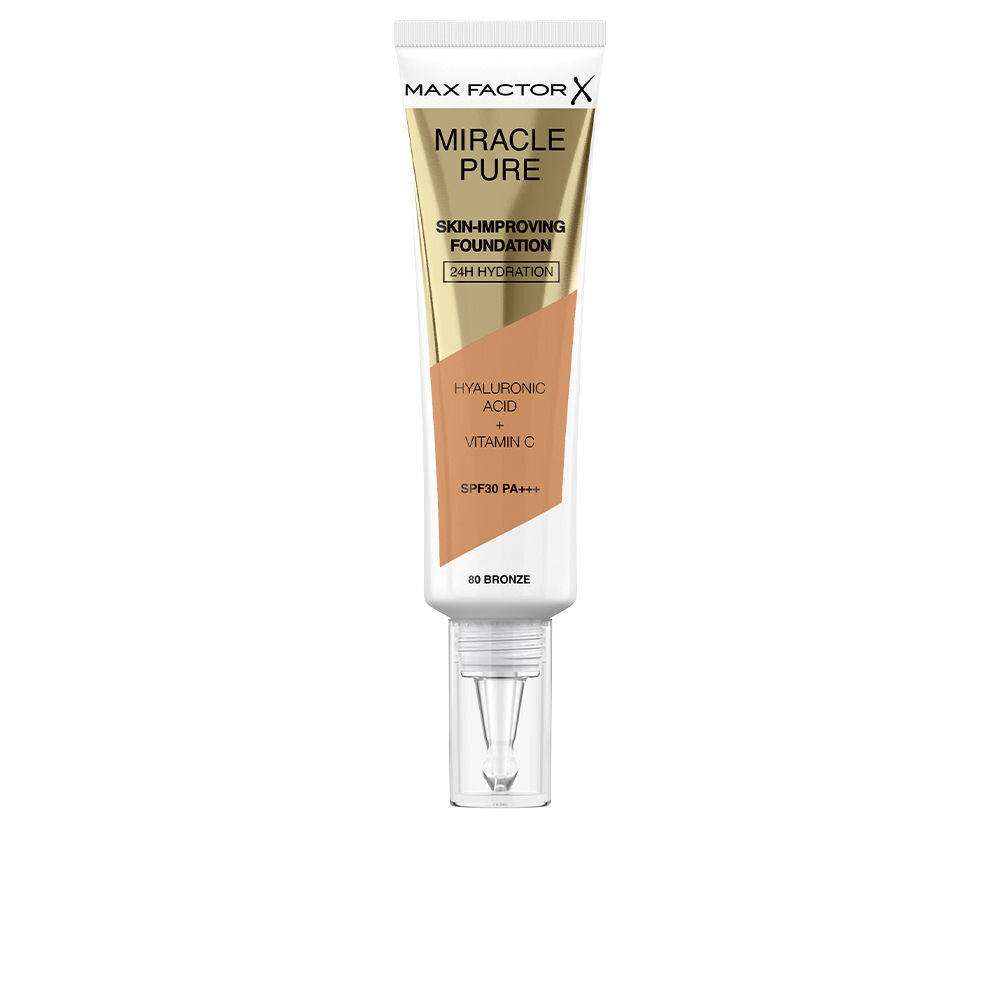 Vedel Jumestuskreem Max Factor Miracle Pure 80-bronze SPF 30, 30 ml price and information | Jumestuskreemid ja puudrid | hansapost.ee