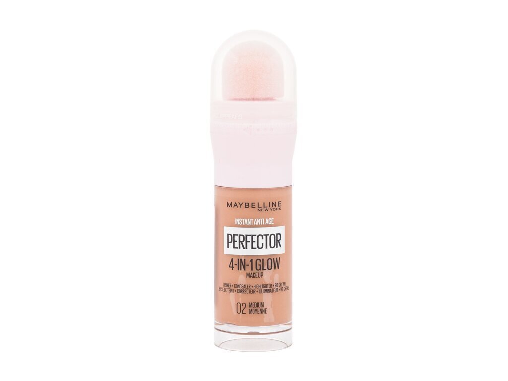 Jumestuskreem Maybelline Instant Age Rewind Perfector 4-In-1 Glow 2 Medium, 20ml цена и информация | Jumestuskreemid ja puudrid | hansapost.ee