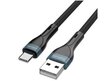 USB-A to USB-C Cable PremiumCord 18W 1m, must цена и информация | Juhtmed ja kaablid | hansapost.ee