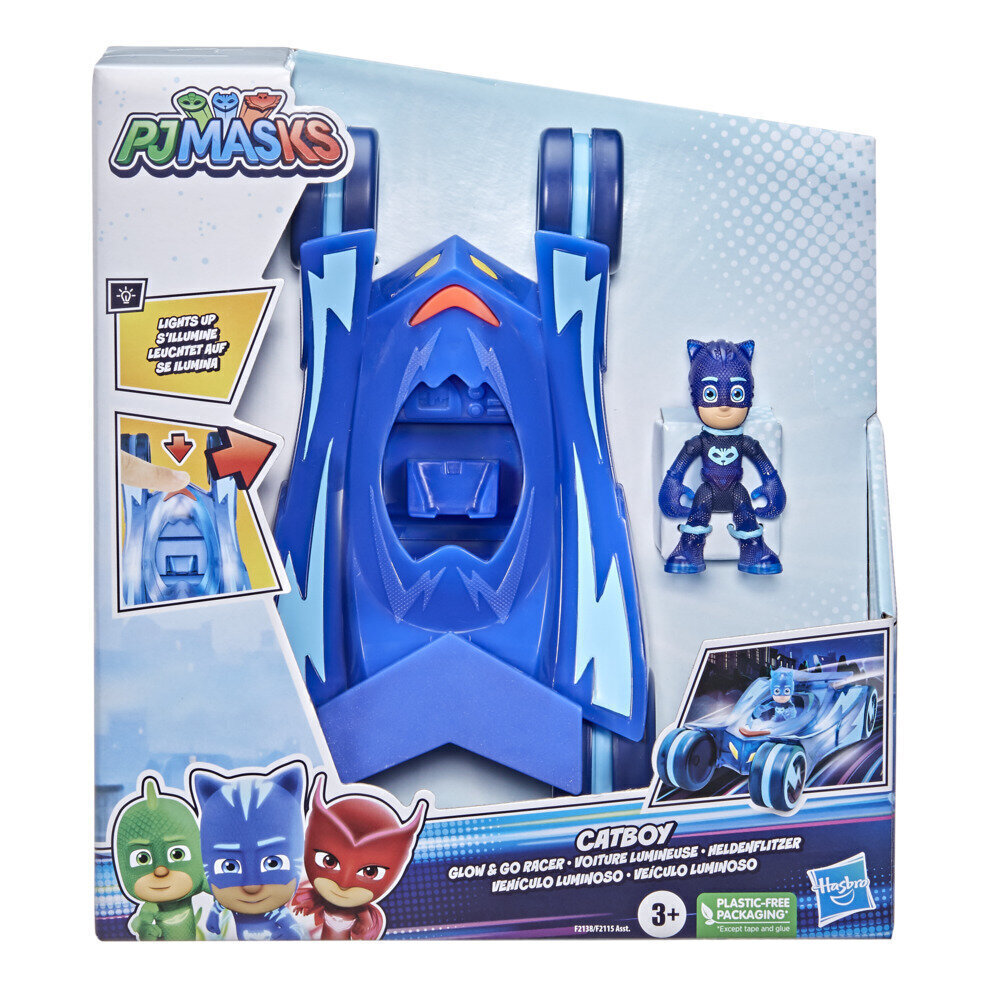 Светящаяся машинка и фигурка персонажа из Героев в масках Pj Masks цена |  hansapost.ee