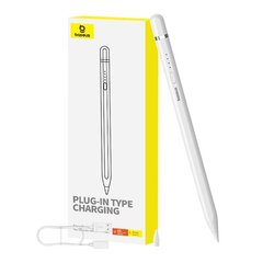 Active stylus Baseus Smooth Writing Series with plug-in charging USB-C (White) цена и информация | Аксессуары для планшетов, электронных книг | hansapost.ee