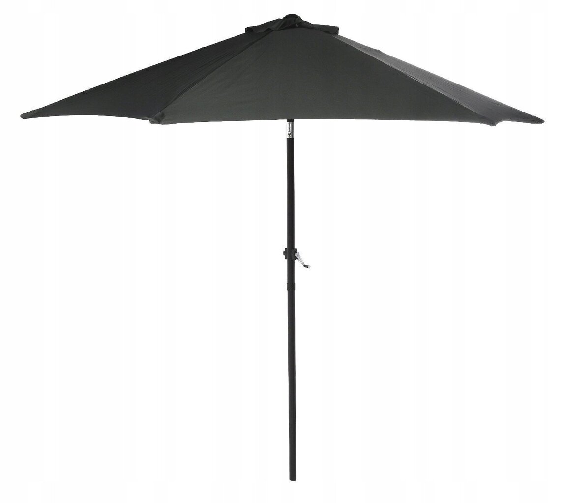 Garden umbrella with a crank, anthracite, diameter 270cm цена и информация | Päikesevarjud ja markiisid | hansapost.ee