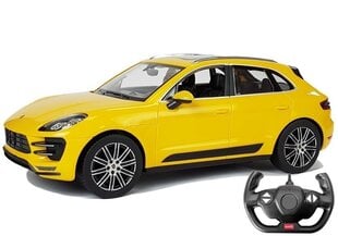 Автомобиль Porsche Macan Turbo Rastar с пультом дистанционного управления 1:14, желтый цена и информация | Игрушки для мальчиков | hansapost.ee