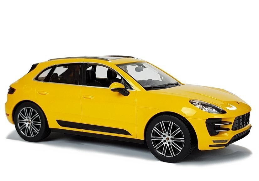 Auto Porsche Macan Turbo Rastar koos kaugjuhtimispuldiga 1:14, kollane hind ja info | Mänguasjad poistele | hansapost.ee