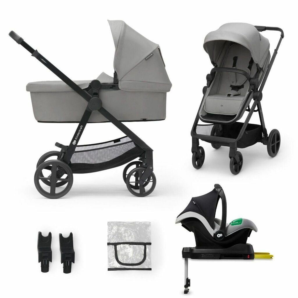 Universaalne vanker Kinderkraft Newly 4in1 Mink Pro, grey цена и информация | Vankrid, jalutuskärud | hansapost.ee