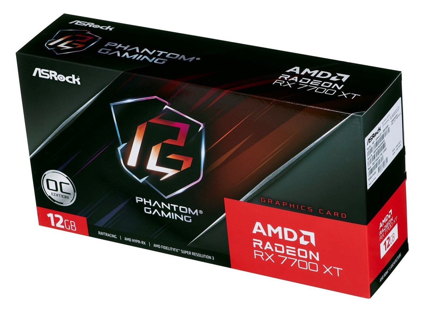 ASRock AMD Radeon RX 7700 XT Phantom Gaming 12 OC (RX7700XT PG 12GO) hind ja info | Videokaardid | hansapost.ee