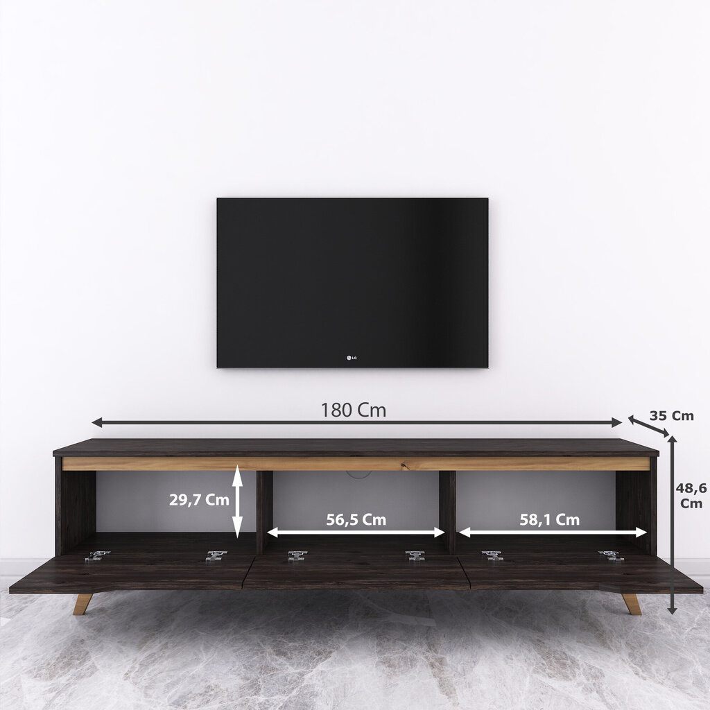 Defektiga toode. TV laud Kalune Design D1, must/pruun hind ja info | Defektiga tooted | hansapost.ee
