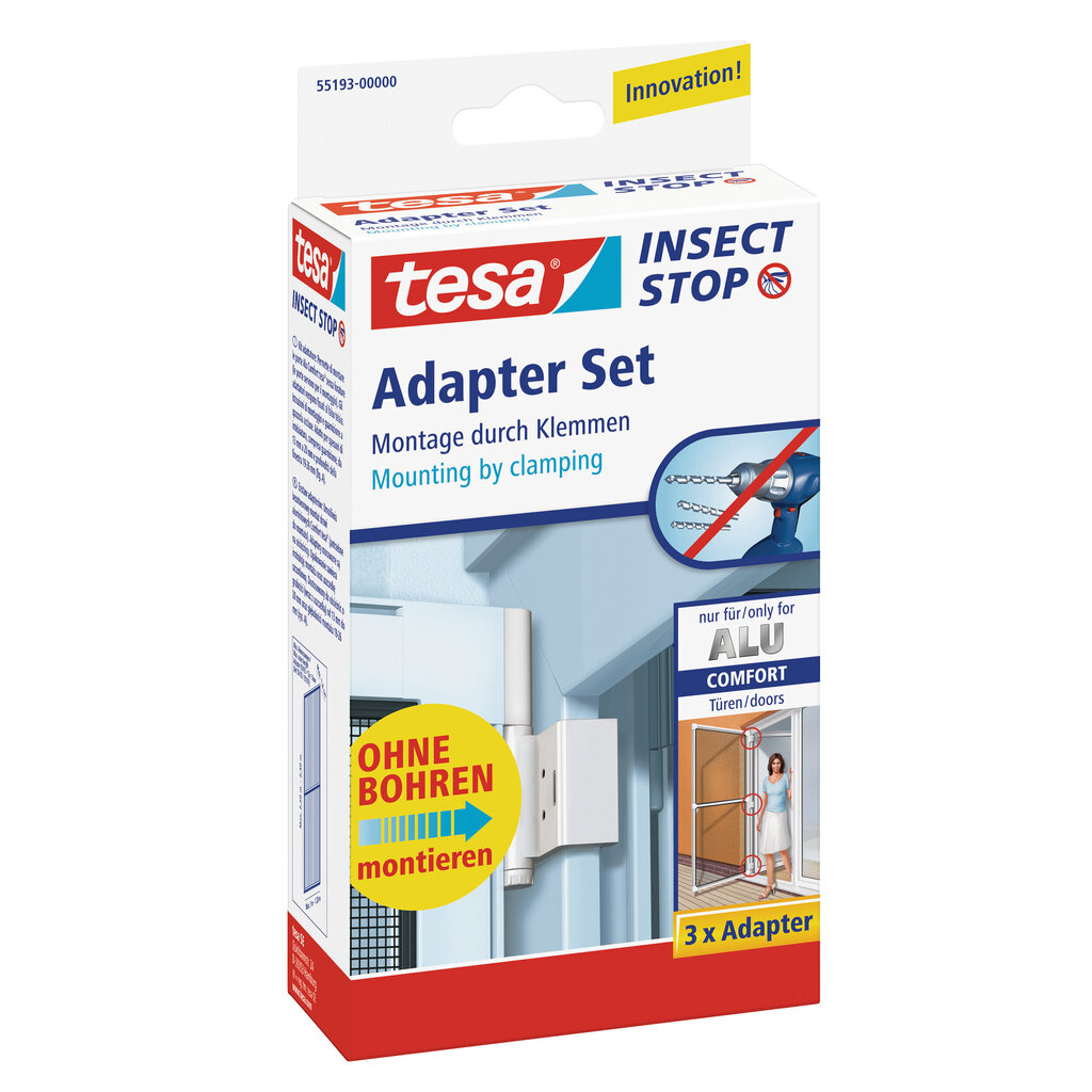 Adapter sääsevõrguga alumiiniumraamile Tesa Insect Stop Alu Frames Comfort, valge hind ja info | Sääsevõrgud | hansapost.ee