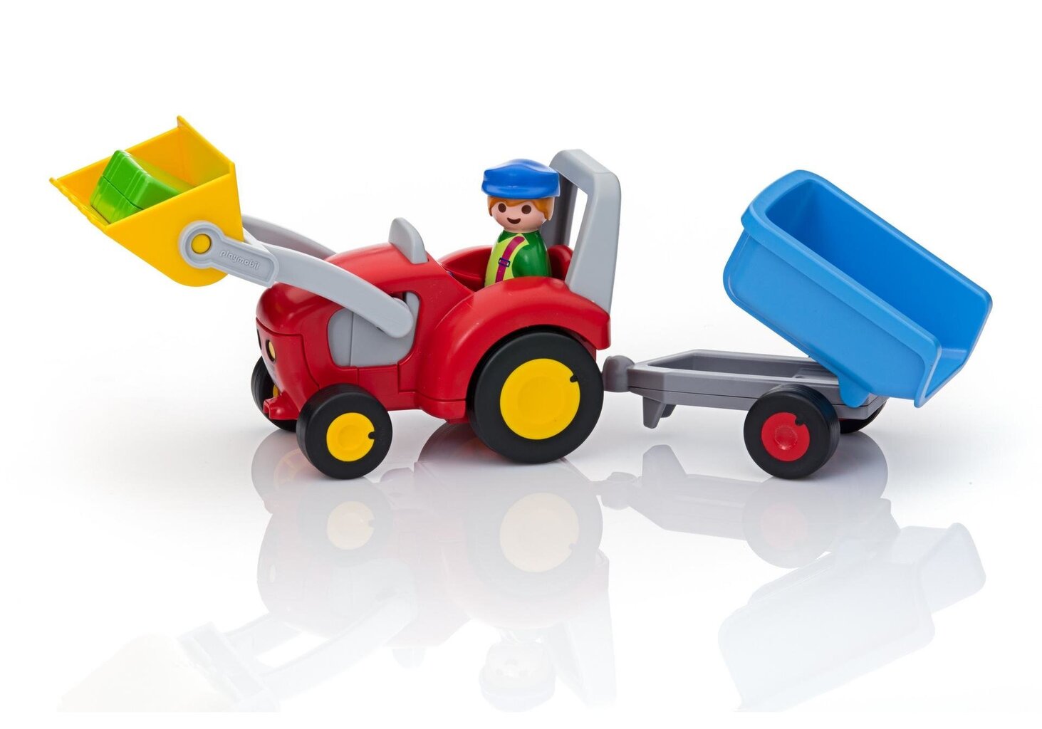 Playset Playmobil 1,2,3 Tractor with Trailer 6964 цена и информация | Klotsid ja konstruktorid | hansapost.ee