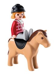 6973 PLAYMOBIL® 1.2.3 Hobune ratsutajaga hind ja info | Klotsid ja konstruktorid | hansapost.ee